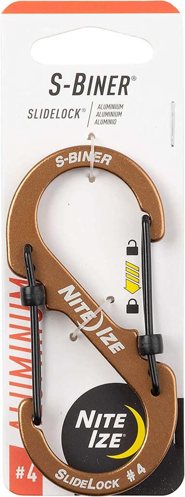 [AZAM019] AZAM019 - Nite Ize LSBA4-29BG-R6 S-Biner SlideLock #4, حلقة تثبيت من الألومنيوم