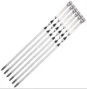 6Pc S.Steel Bbq Skewers 50X1Cm- Silver