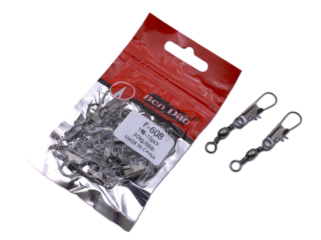 F-608- fishhook rotates (Snap swivel) (#1)