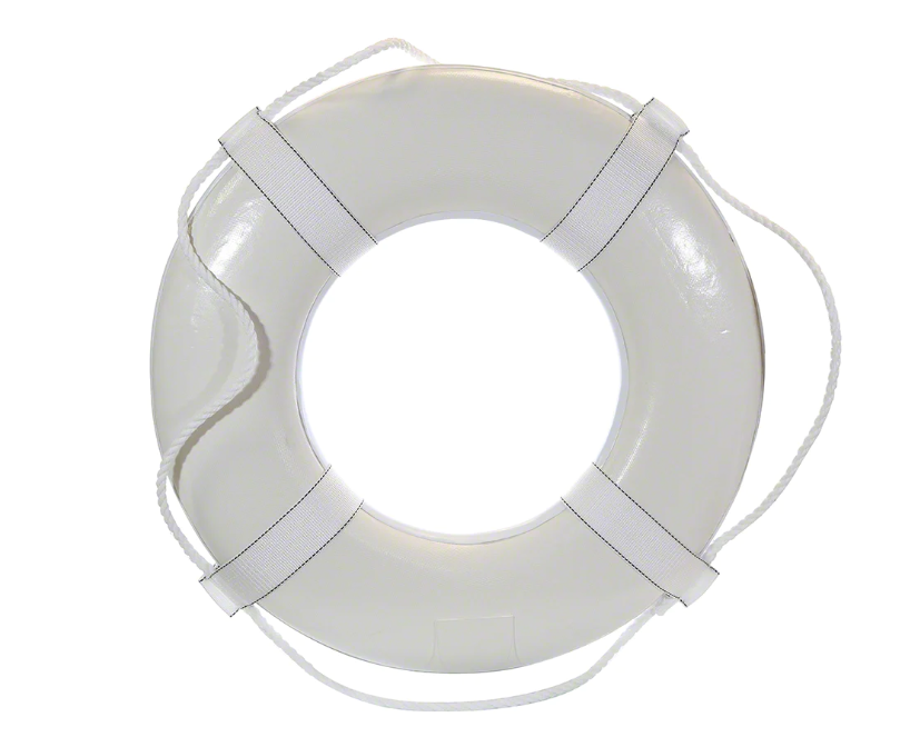 عوامة نجاة دائرية بيضاء