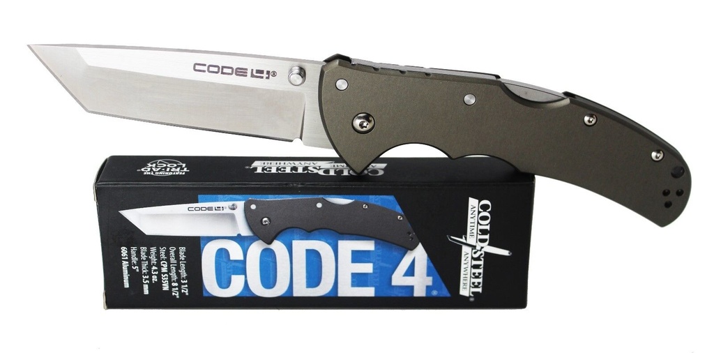 [AZAM052] AZAM052 - ColdSteel Code 4 Tanto Point Plain (S35VN) -سكين