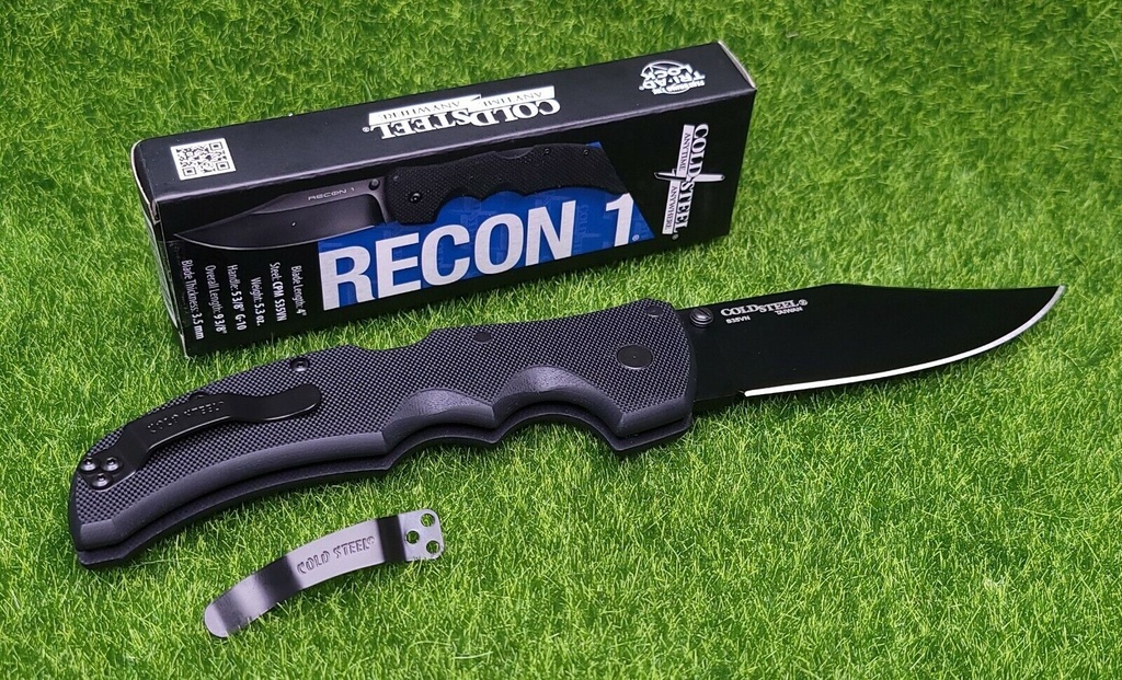 AZAM102 - Recon 1 Clip Point Plain EdgeBlack