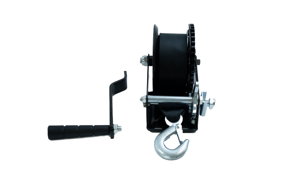 1600 lb black hand winch