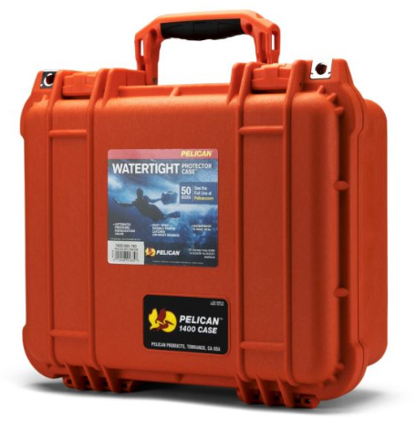 [1400-ORG] PELICAN CASE W/FOAM ORANGE