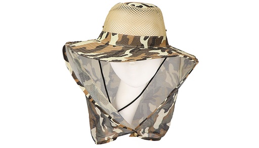 [DU098] قبعة مستديرة كومبفلاج بني