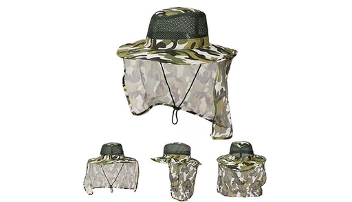 [DU100] قبعة مستديرة كومبفلاج زيتي